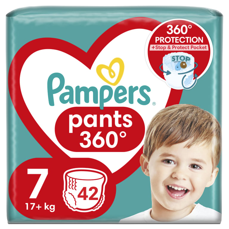 Підгузки Pampers Pants Giant Plus Розмір 7 (17+ кг) 42 шт (8700216341639) - фото 1