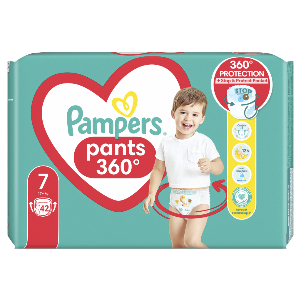Підгузки Pampers Pants Giant Plus Розмір 7 (17+ кг) 42 шт (8700216341639) - фото 2 Підгузки Pampers Pants Giant Plus Розмір 7 (17+ кг) 42 шт (8700216341639) - фото 2