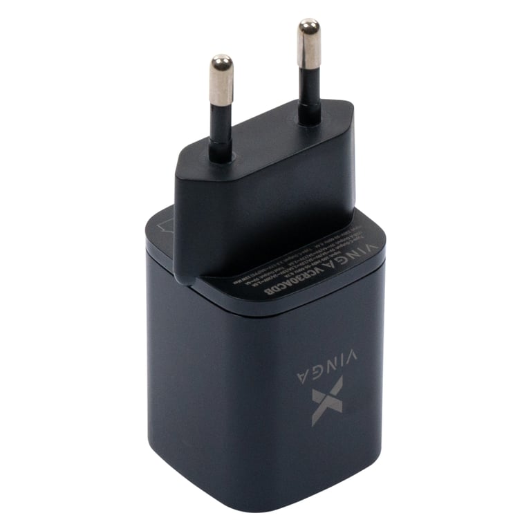 Зарядний пристрій Vinga USB-C PD30W + USB-A QC30W Display 33W Max (VCR30ACDB) - фото 4