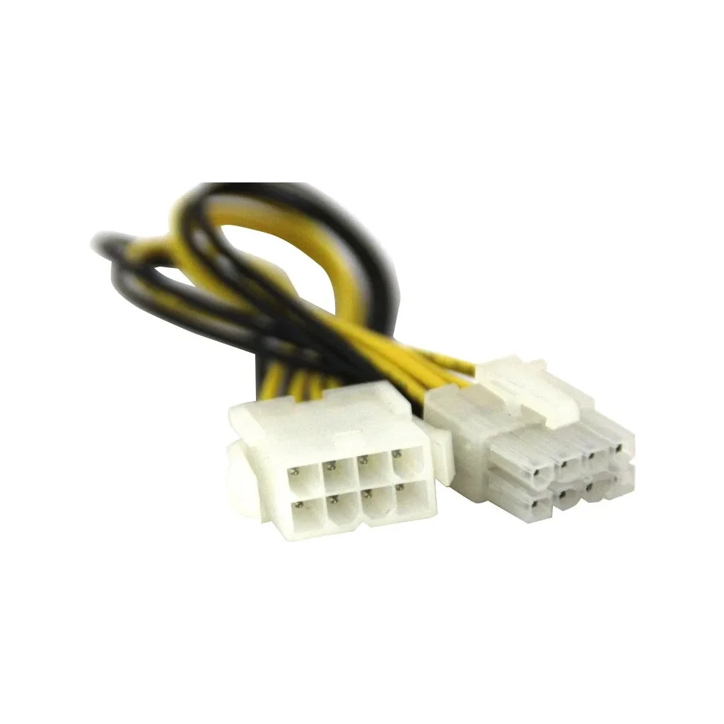 Кабель живлення ATX 8pin M to ATX 8pin F 0.2m Value (S0173) - фото 1