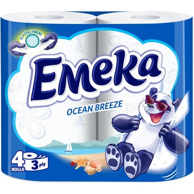 Туалетний папір Emeka Ocean Breeze 3 шари 4 рулони (3800024026515) - фото 1
