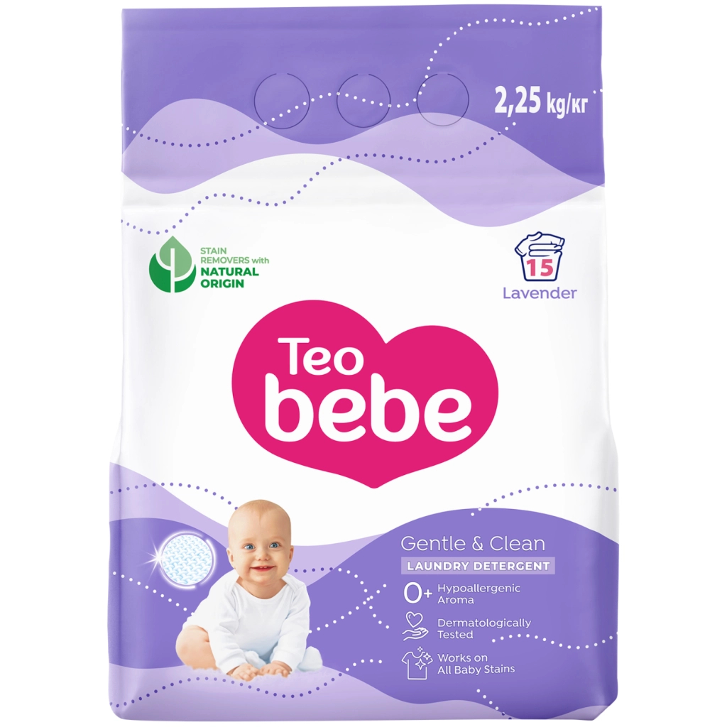 Пральний порошок Teo bebe Gentle & Clean Lavender 2.25 кг (3800024048449) Пральний порошок Teo bebe Gentle & Clean Lavender 2.25 кг (3800024048449)