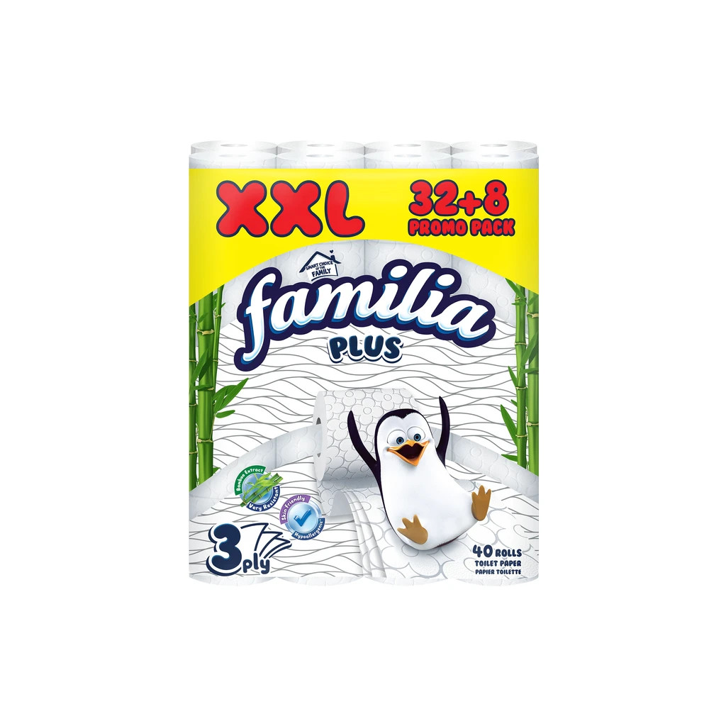 Туалетний папір Familia 3 шари 32+8 рулонів (8690536023493) Туалетний папір Familia 3 шари 32+8 рулонів (8690536023493)