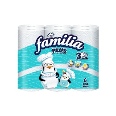 Паперові рушники Familia 90 відривів 3 шари 6 рулонів (8690536011186) - фото 1
