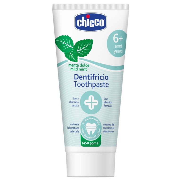 Дитяча зубна паста Chicco Солодка м'ята з фтором, від 6 років., 50 мл (12102.00) - фото 1