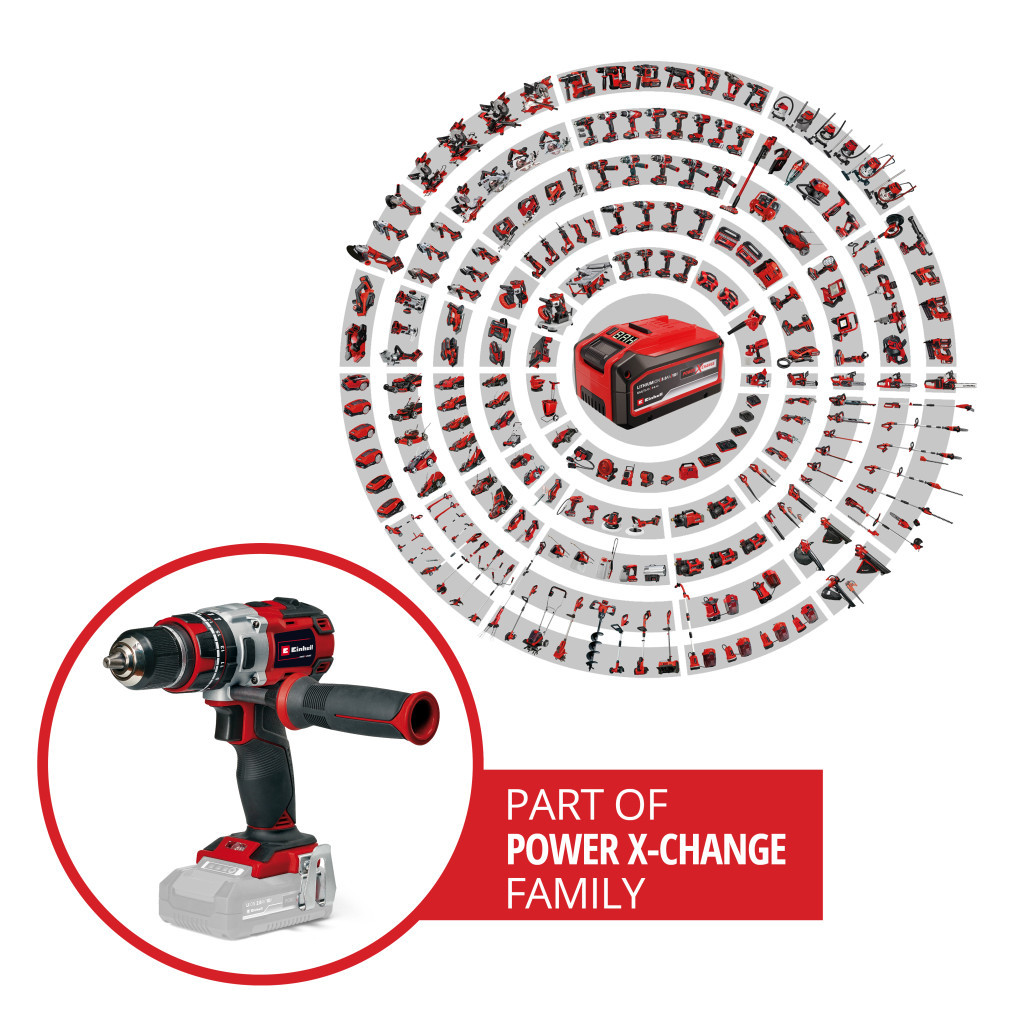 Шуруповерт Einhell TP-CD 18/80 Li-i BL - Solo, PXC 18В, 80Нм (без АКБ та ЗП) (4514305) - фото 3 Шуруповерт Einhell TP-CD 18/80 Li-i BL - Solo, PXC 18В, 80Нм (без АКБ та ЗП) (4514305) - фото 3