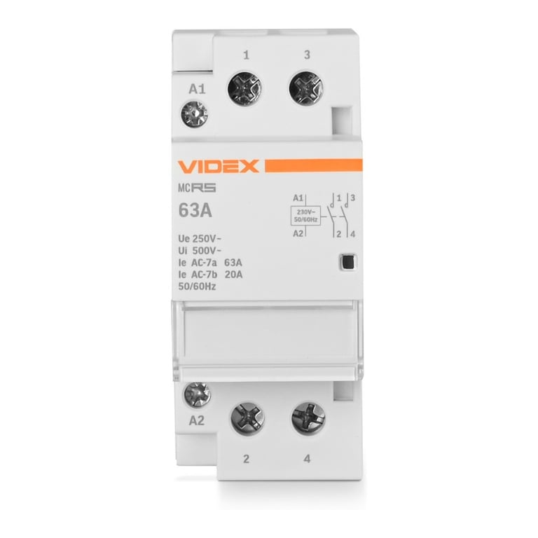 Контактор Videx 2п 63А 2НВ VF-RS-MC2O-63 RESIST - фото 2