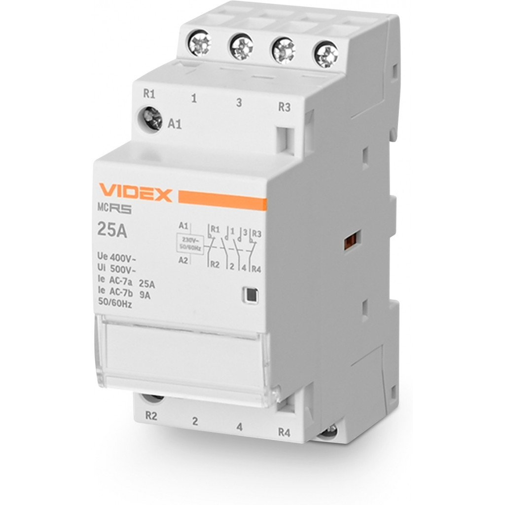 Контактор Videx 4п 25А 2НВ 2НЗ VF-RS-MC2O2C-25 RESIST Контактор Videx 4п 25А 2НВ 2НЗ VF-RS-MC2O2C-25 RESIST