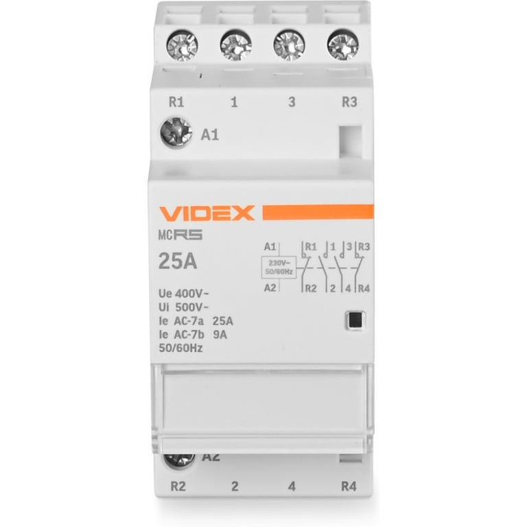 Контактор Videx 4п 25А 2НВ 2НЗ VF-RS-MC2O2C-25 RESIST - фото 2