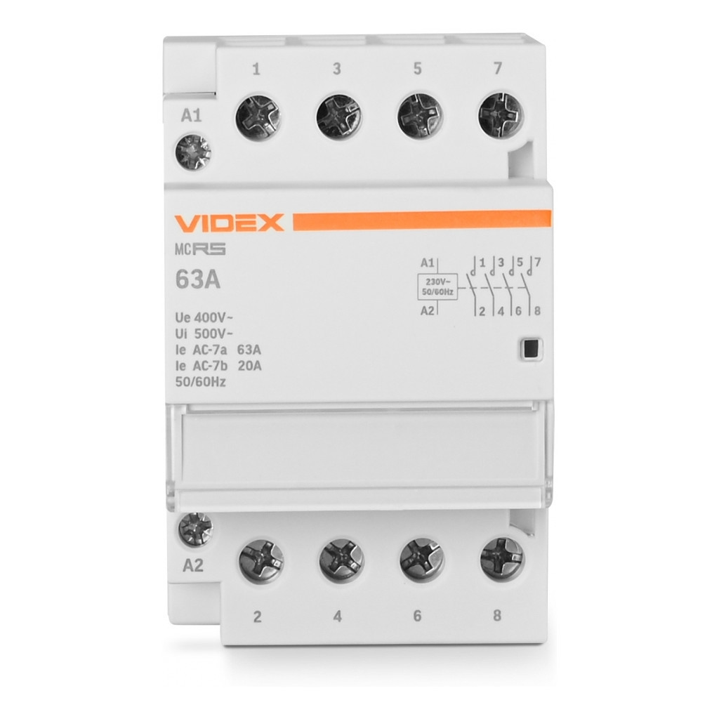 Контактор Videx 4п 63А 4НВ VF-RS-MC4O-63 RESIST - фото 2 Контактор Videx 4п 63А 4НВ VF-RS-MC4O-63 RESIST - фото 2