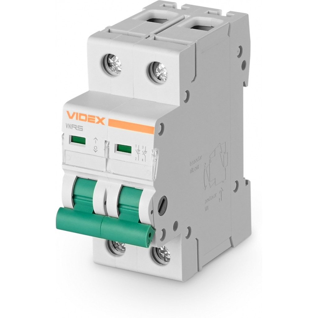 Вимикач навантаження Videx 2п 63А VF-RS-VN263 RESIST - фото 1