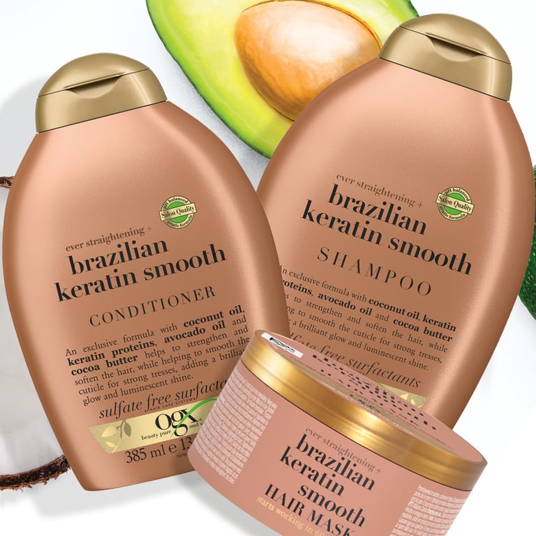 Маска для волосся OGX Brazilian Keratin Smooth Розгладжувальна 300 мл (3574661711003) - фото 7