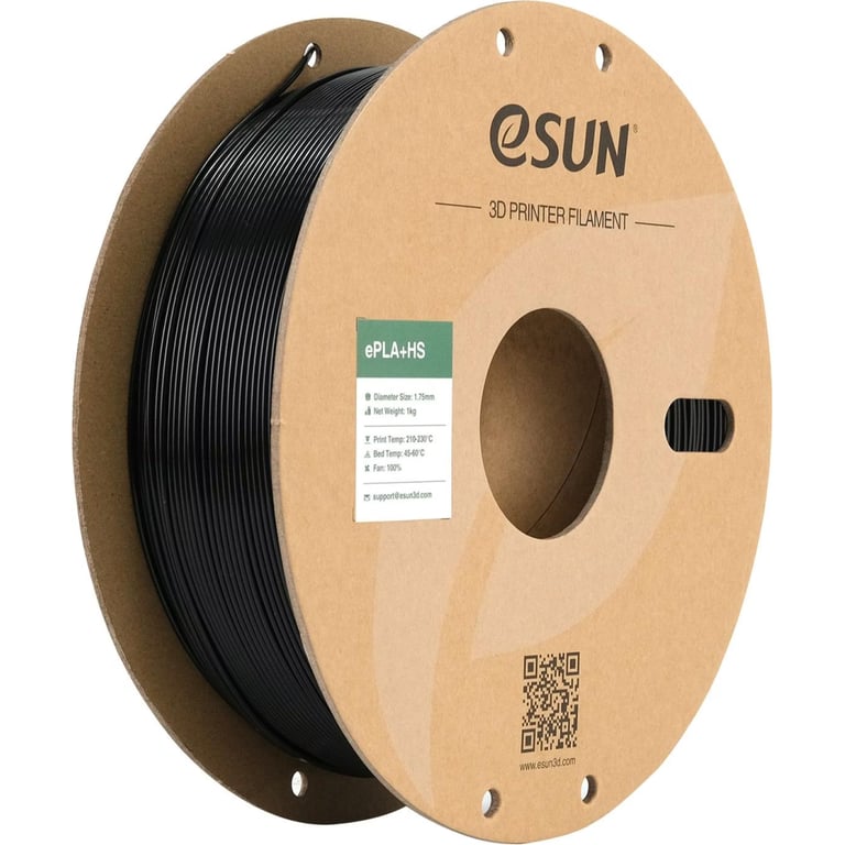 Пластик для 3D-принтера eSUN ePLA+HS, 1,75мм, 1кг, black (ePLA+HS-P175B1) - фото 1