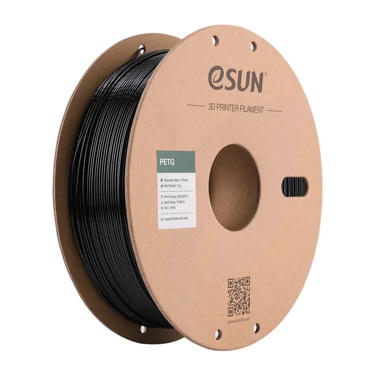 Пластик для 3D-принтера eSUN PETG P1.75мм, 1кг, solid black (PETG-P175SB1)