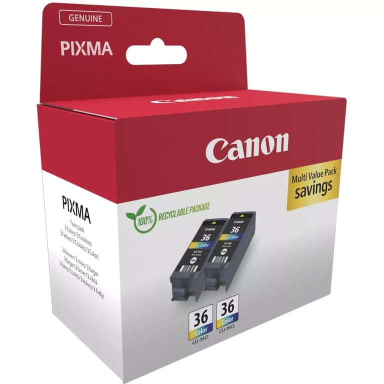 Картридж Canon CLI-36 color TWIN-pack (1511B025) - фото 1