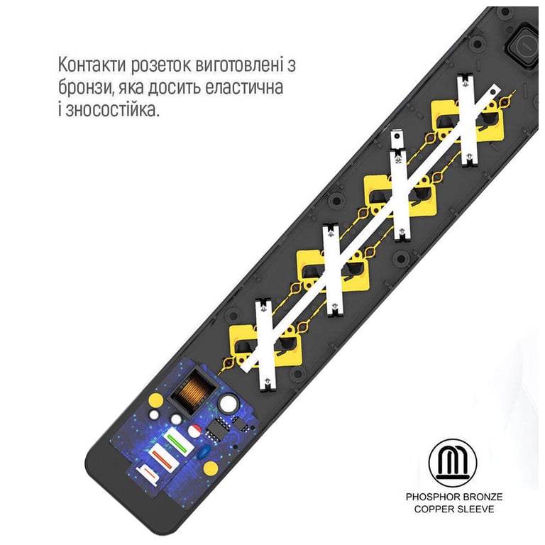 Мережевий фільтр живлення ColorWay CW-CHE432PDB, 4 розетки/3USB 2M (CW-CHE432PDB) - фото 8