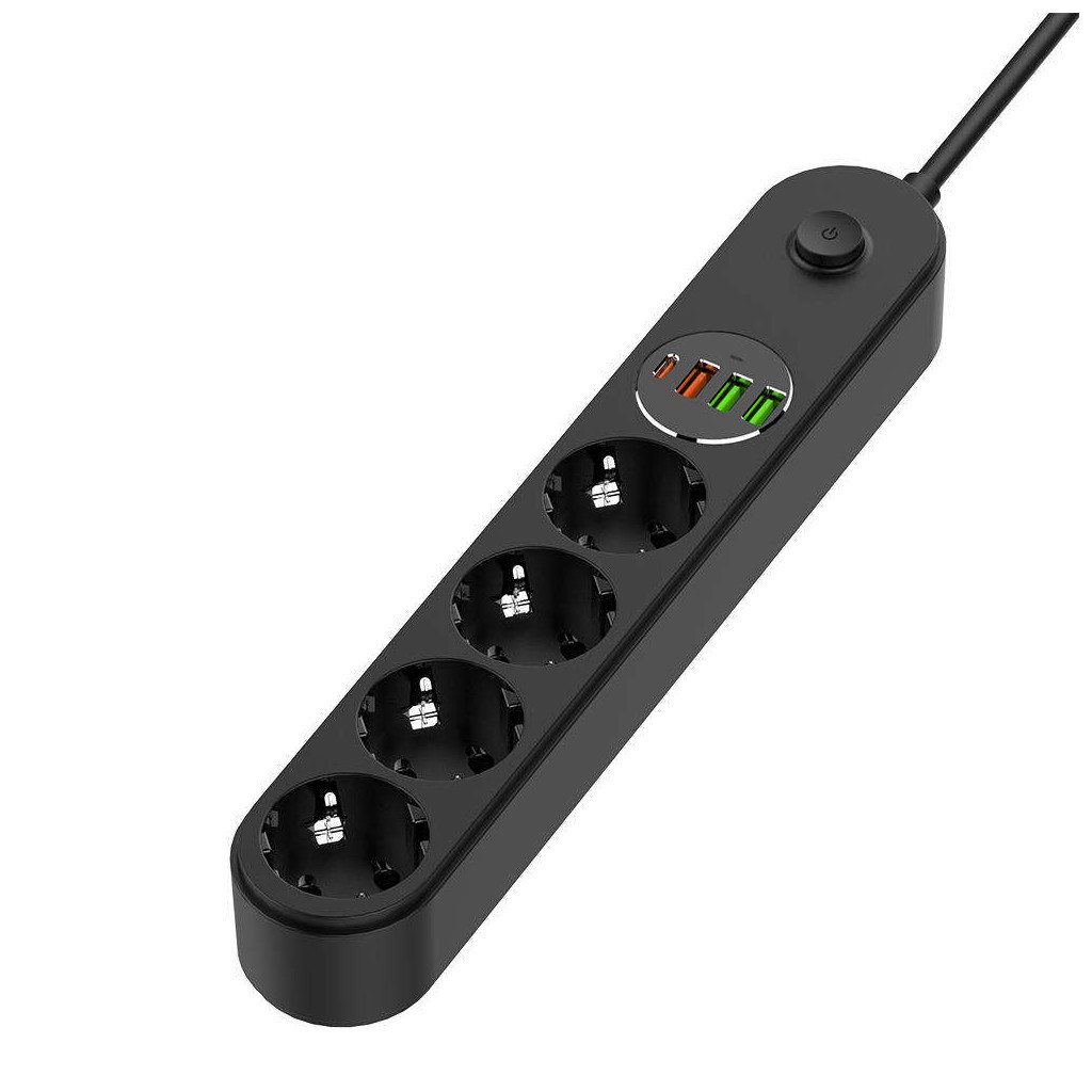 Мережевий фільтр живлення ColorWay CW-CHE44PDB, 4 розетки/4USB 2M (CW-CHE44PDB) - фото 1 Мережевий фільтр живлення ColorWay CW-CHE44PDB, 4 розетки/4USB 2M (CW-CHE44PDB) - фото 1