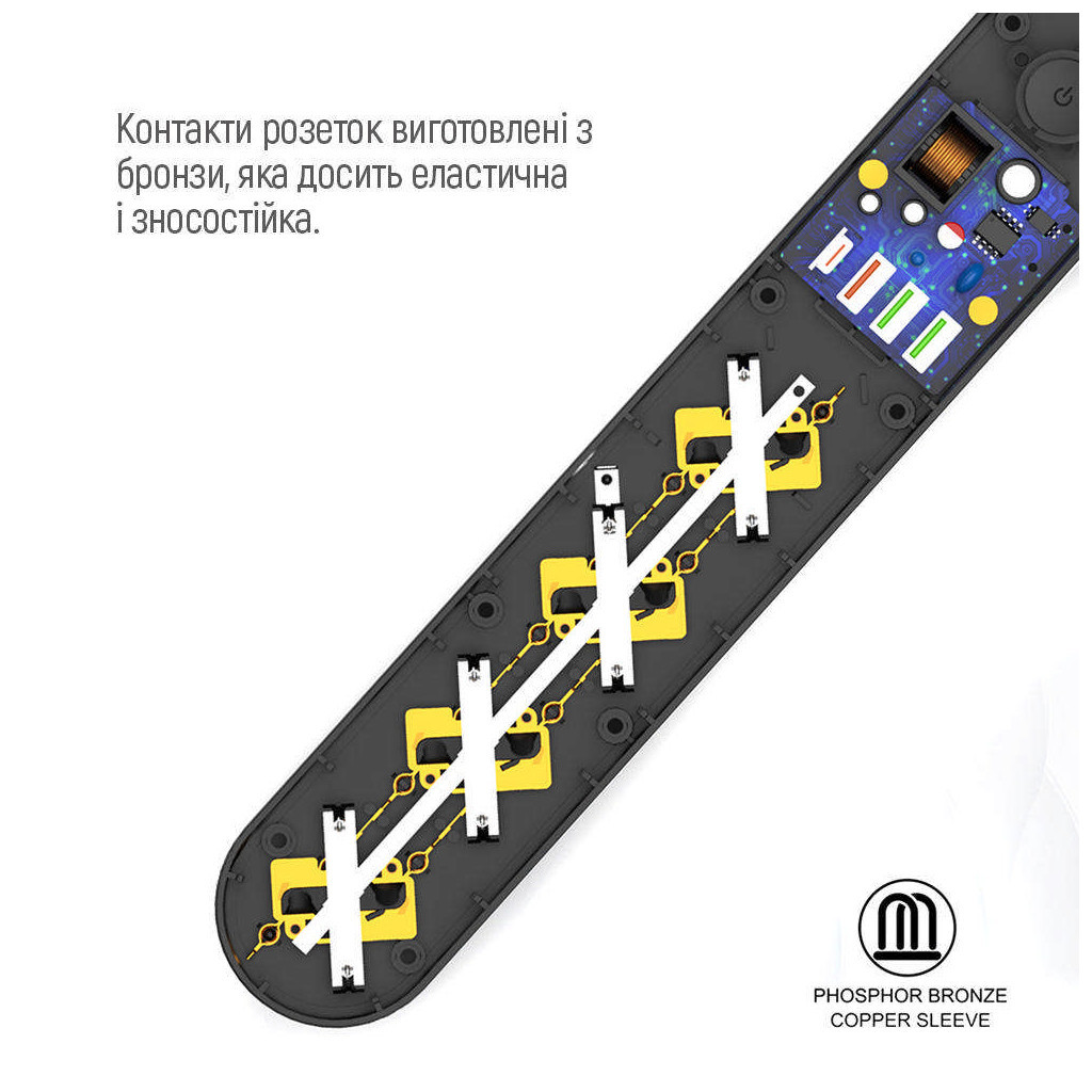 Мережевий фільтр живлення ColorWay CW-CHE44PDB, 4 розетки/4USB 2M (CW-CHE44PDB) - фото 11 Мережевий фільтр живлення ColorWay CW-CHE44PDB, 4 розетки/4USB 2M (CW-CHE44PDB) - фото 11