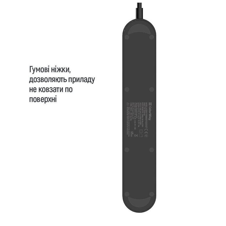 Мережевий фільтр живлення ColorWay CW-CHE44PDB, 4 розетки/4USB 2M (CW-CHE44PDB) - фото 9