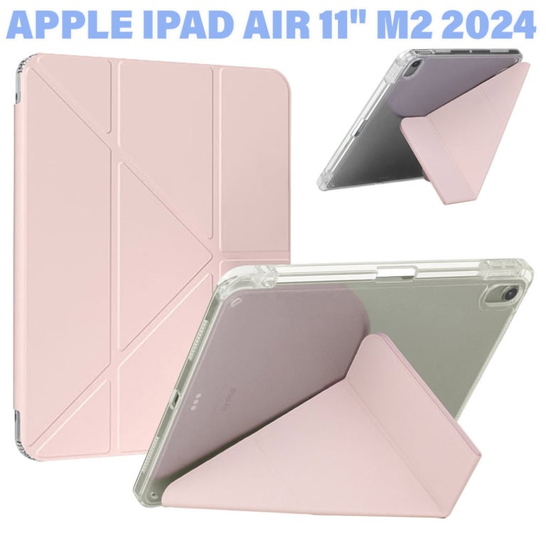 Чохол до планшета BeCover Ultra Slim Origami Transparent Apple iPad Air 11" M2/M3 (2024/2025) Pink (711391) - фото 7