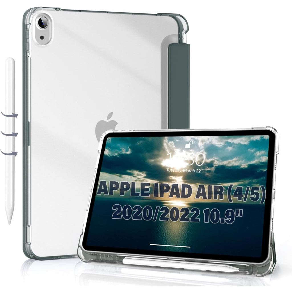 Чохол до планшета BeCover Soft Edge Apple iPad Air (4/5) 2020/2022 10.9" Dark Green (711120) - фото 2 Чохол до планшета BeCover Soft Edge Apple iPad Air (4/5) 2020/2022 10.9" Dark Green (711120) - фото 2