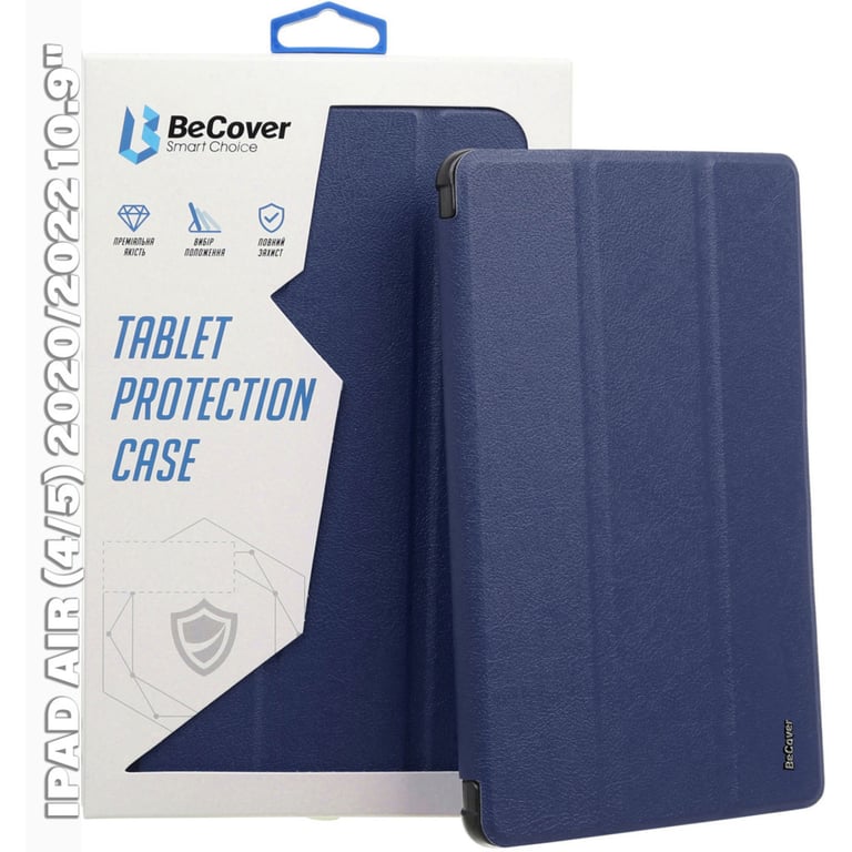 Чохол до планшета BeCover Tri Fold Hard Apple iPad Air (4/5) 2020/2022 10.9″ Deep Blue (711128)