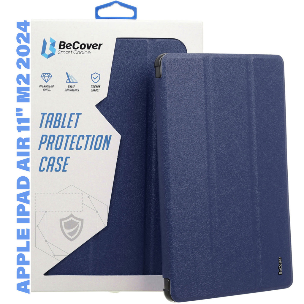 Чохол до планшета BeCover Tri Fold Hard Apple iPad Air 11" M2/M3 (2024/2025) Deep Blue (711413) - фото 1