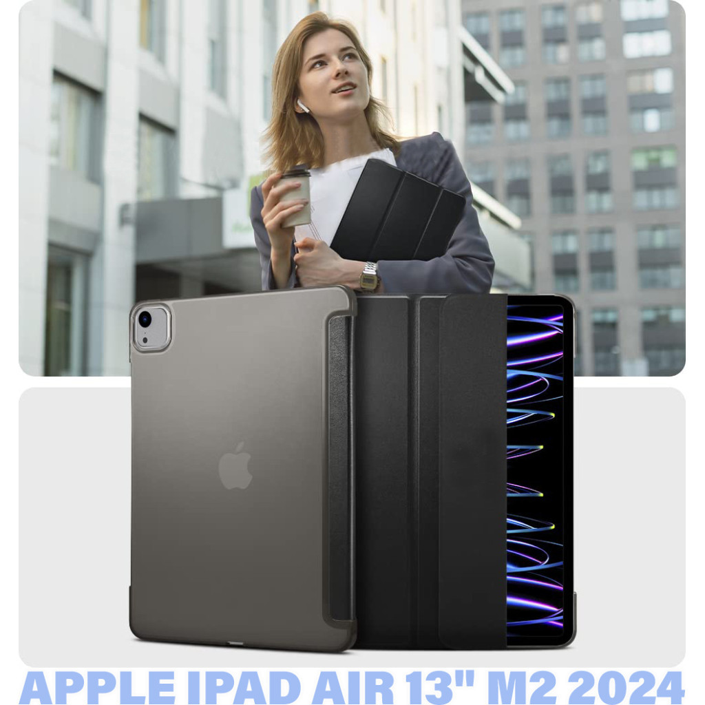 Чохол до планшета BeCover Tri Fold Hard Apple iPad Air 13" M2/M3 (2024/2025) Black (711471) - фото 6 Чохол до планшета BeCover Tri Fold Hard Apple iPad Air 13" M2/M3 (2024/2025) Black (711471) - фото 6
