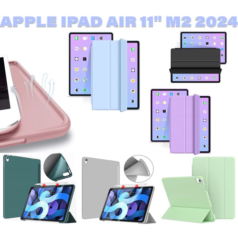 Чохол до планшета BeCover Tri Fold Soft TPU Silicone Apple iPad Air 11" M2/M3 (2024/2025) Light Blue (711409) - фото 6