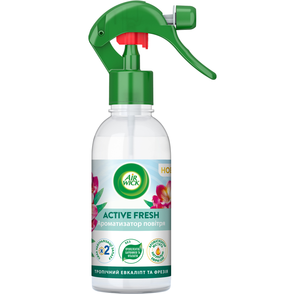 Освіжувач повітря Air Wick Active Fresh Тропічний евкаліпт та фрезія 237 мл (4820232970898) - фото 1 Освіжувач повітря Air Wick Active Fresh Тропічний евкаліпт та фрезія 237 мл (4820232970898) - фото 1