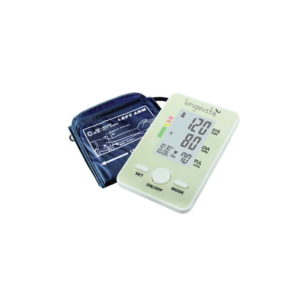 Тонометр Longevita Авт.вимір.артер.тиску LONGEVITA BP-102 Авт. вимір. артер. тиску (BP-102) - фото 5 Тонометр Longevita Авт.вимір.артер.тиску LONGEVITA BP-102 Авт. вимір. артер. тиску (BP-102) - фото 5