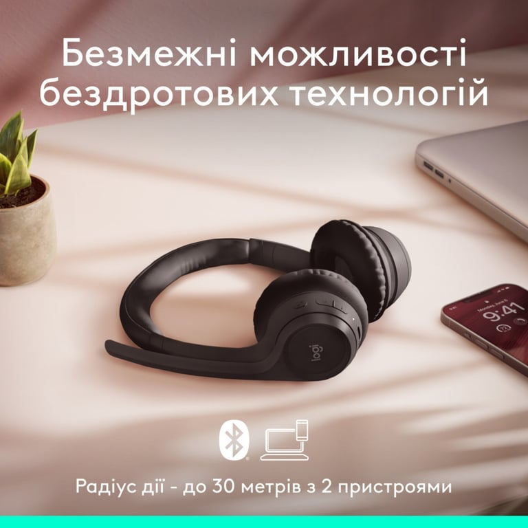 Навушники Logitech Zone 300 Bluetooth Graphite (981-001407) - фото 4