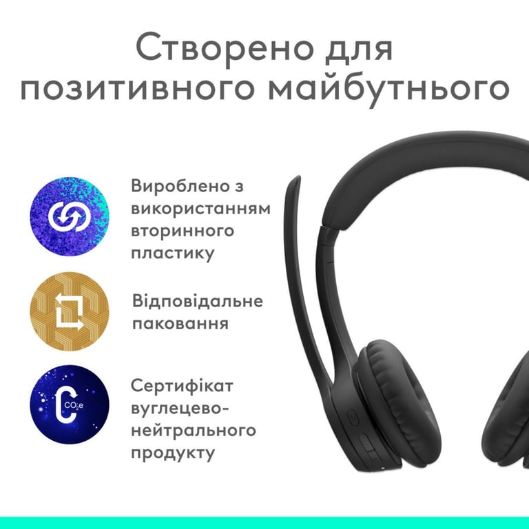 Навушники Logitech Zone 300 Bluetooth Graphite (981-001407) - фото 7