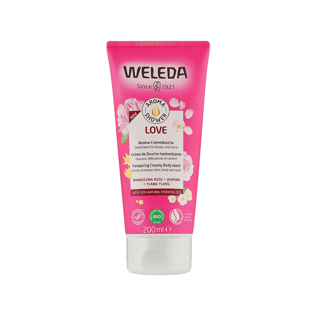 Гель для душу Weleda Aroma Love Pampering Creamy Body Wash 200 мл (7611916160769) - фото 1 Гель для душу Weleda Aroma Love Pampering Creamy Body Wash 200 мл (7611916160769) - фото 1