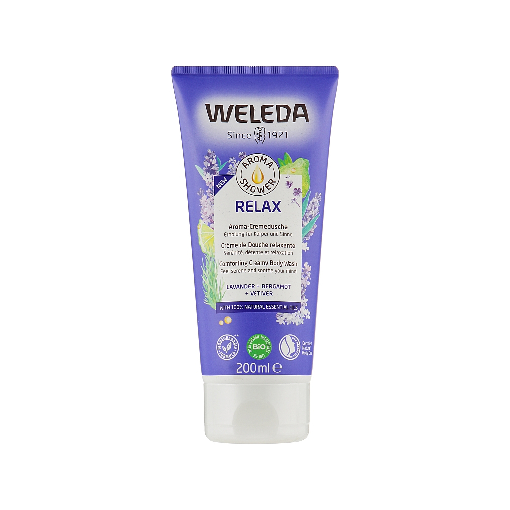 Гель для душу Weleda Aroma Relax Comforting Creamy Body Wash 200 мл (7611916160776) - фото 1 Гель для душу Weleda Aroma Relax Comforting Creamy Body Wash 200 мл (7611916160776) - фото 1