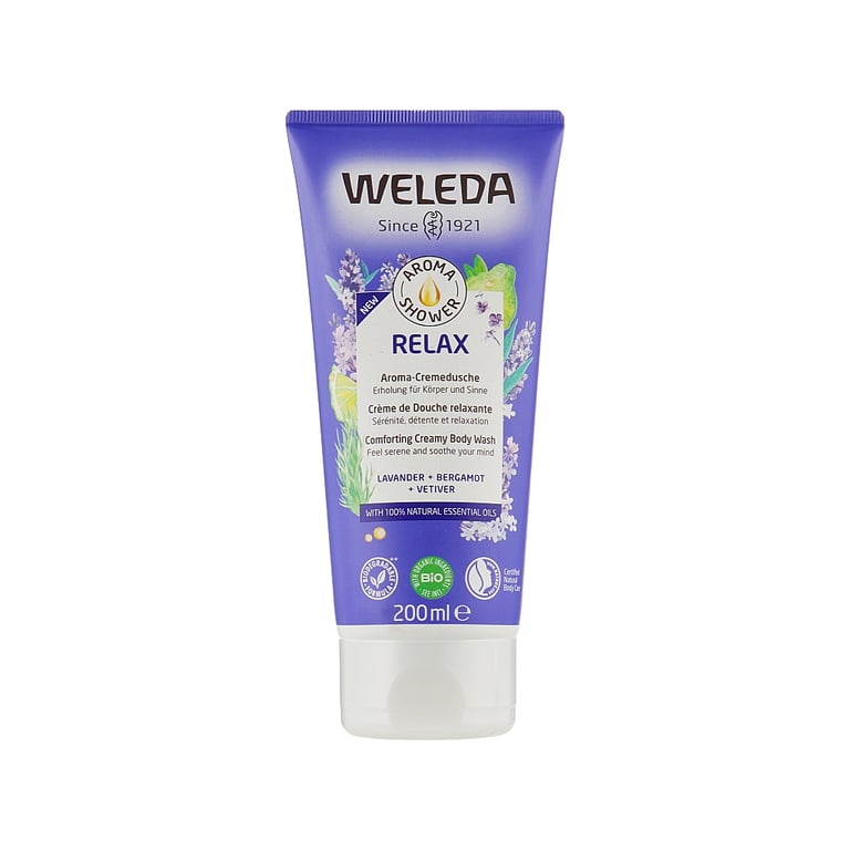 Гель для душу Weleda Aroma Relax Comforting Creamy Body Wash 200 мл (7611916160776) - фото 1