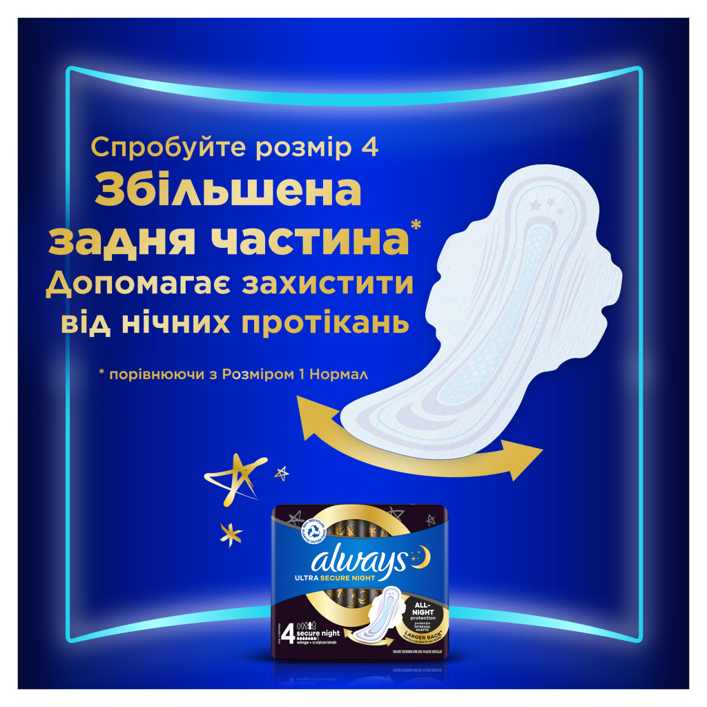 Гігієнічні прокладки Always Ultra Normal (Розмір 1) 56 шт. (8700216450348) - фото 8 Гігієнічні прокладки Always Ultra Normal (Розмір 1) 56 шт. (8700216450348) - фото 8