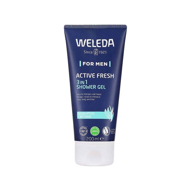 Гель для душу Weleda Active Shower Gel 3 в 1 200 мл (7611916153600) - фото 1