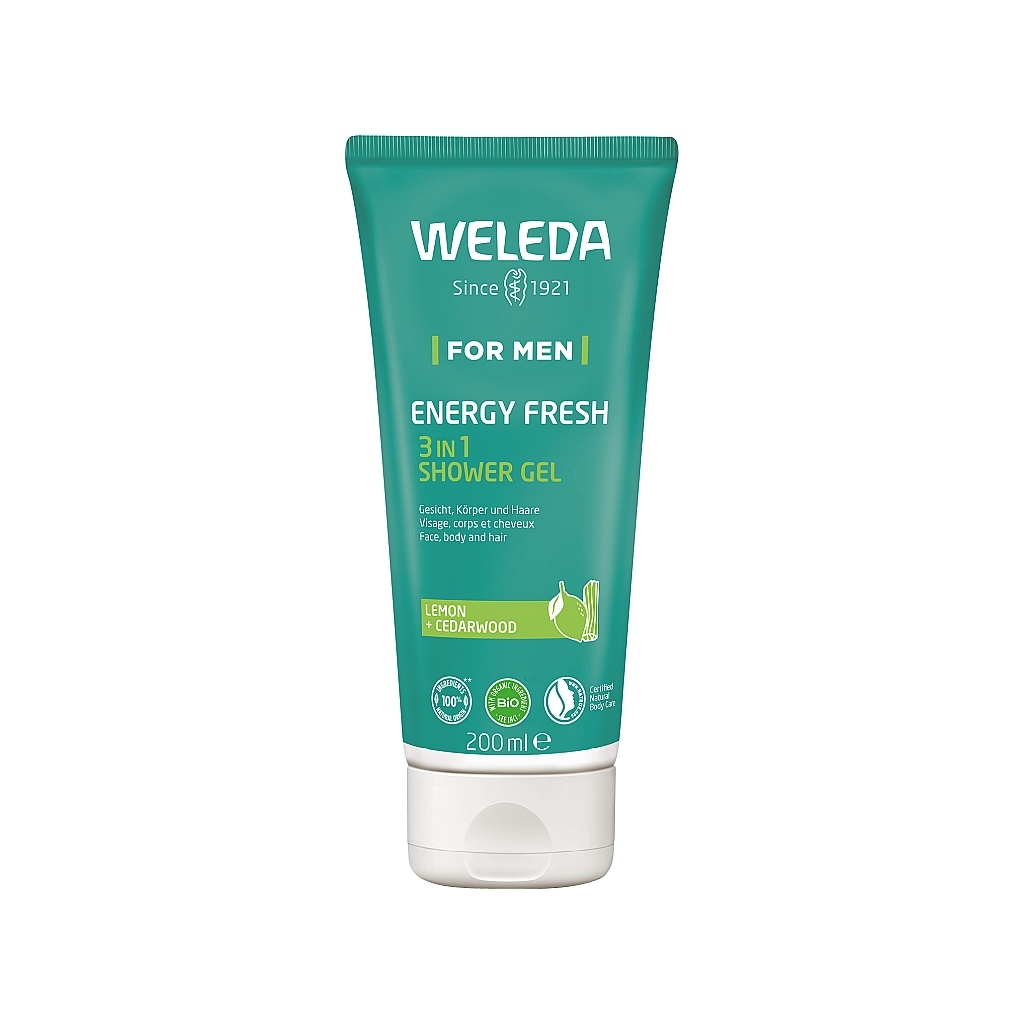 Гель для душу Weleda Energy Fresh Shower Gel 3 в 1 200 мл (7611916558283) - фото 1 Гель для душу Weleda Energy Fresh Shower Gel 3 в 1 200 мл (7611916558283) - фото 1