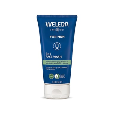Гель для вмивання Weleda For Men 2 в 1 Для обличчя і бороди 100 мл (4001638589567) - фото 1