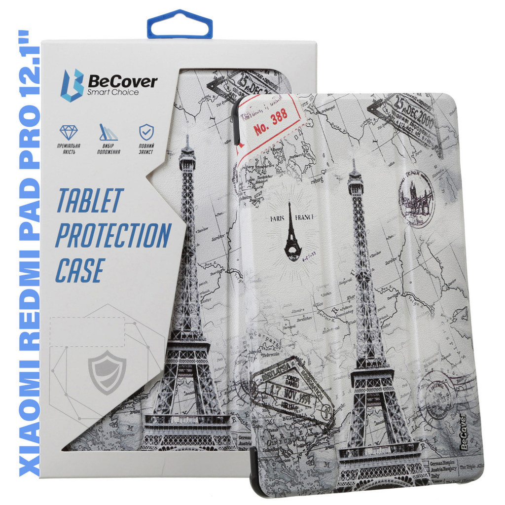 Чохол до планшета BeCover Smart Case Xiaomi Redmi Pad Pro 12.1'' Paris (711310) - фото 1 Чохол до планшета BeCover Smart Case Xiaomi Redmi Pad Pro 12.1'' Paris (711310) - фото 1