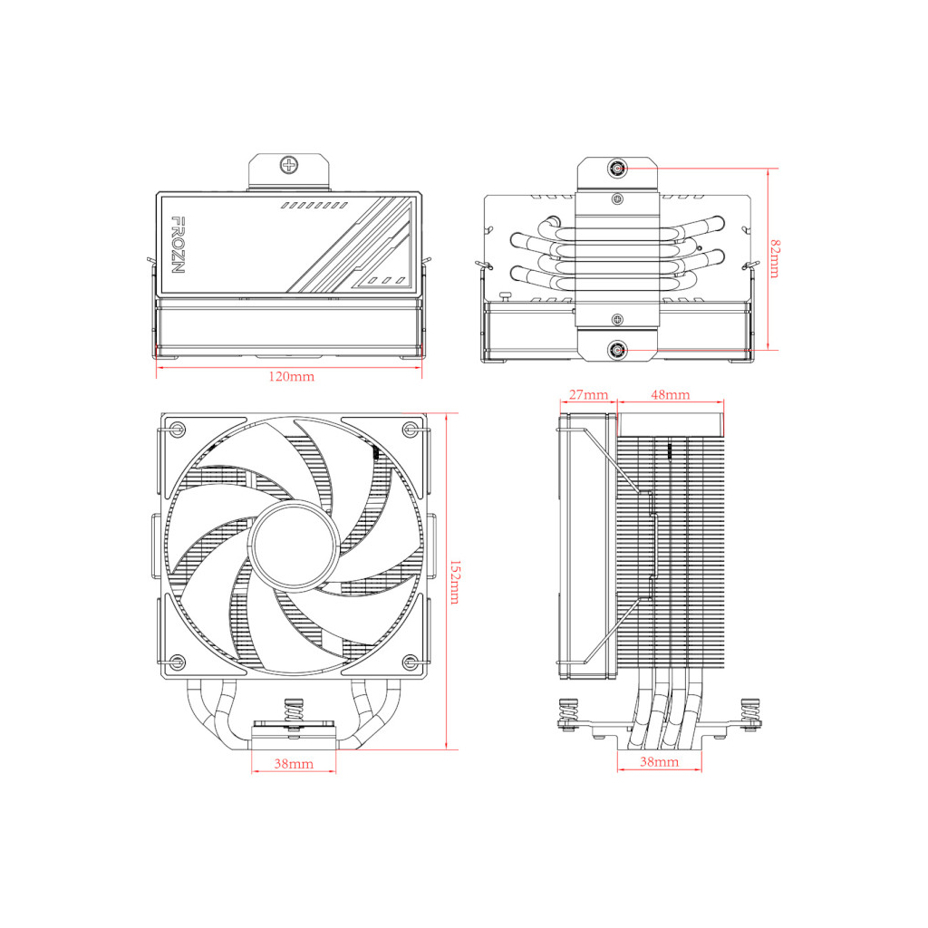 Кулер до процесора ID-Cooling Frozn A410 ARGB (FROZN A410 ARGB) - фото 7 Кулер до процесора ID-Cooling Frozn A410 ARGB (FROZN A410 ARGB) - фото 7