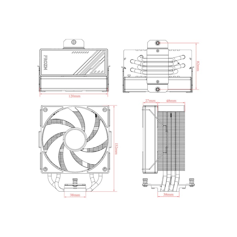 Кулер до процесора ID-Cooling Frozn A410 ARGB (FROZN A410 ARGB) - фото 7