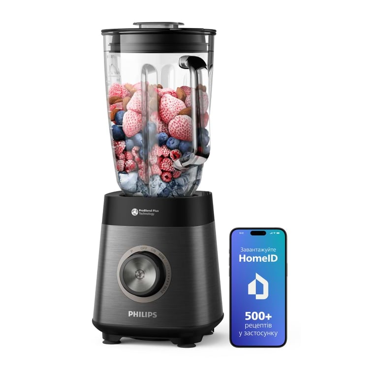 Блендер Philips стаціонарний Series 5000, 1200Вт, чаша-2000мл, скло, склянка в ко (HR3041/00) - фото 4