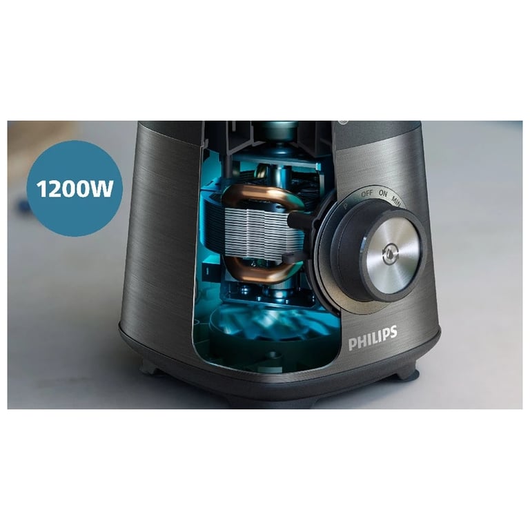 Блендер Philips стаціонарний Series 5000, 1200Вт, чаша-2000мл, скло, склянка в ко (HR3041/00) - фото 6