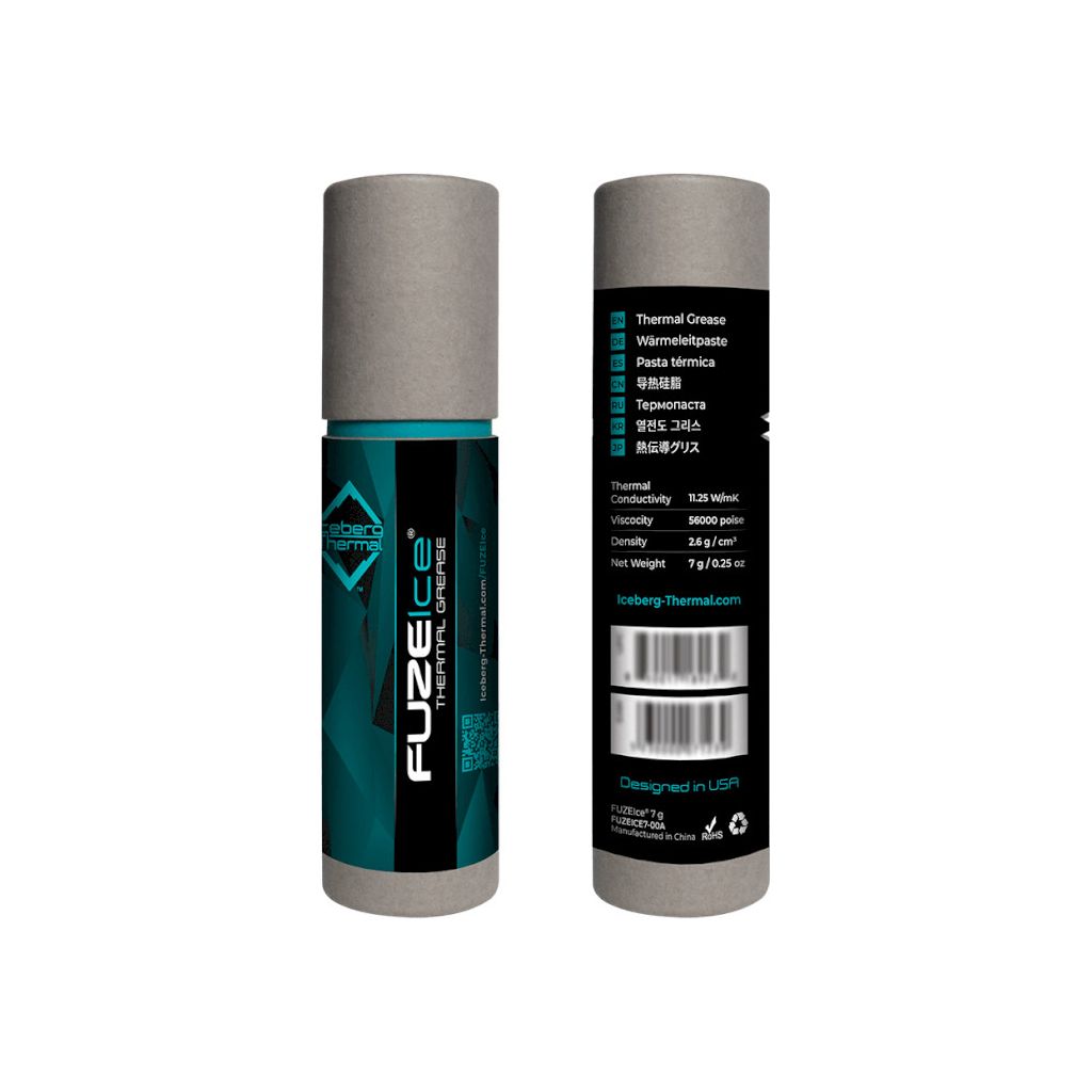 Термопаста Iceberg Thermal FUZEIce 7g (BLACKICE8G-00AFUZEICE7-00A) - фото 4 Термопаста Iceberg Thermal FUZEIce 7g (BLACKICE8G-00AFUZEICE7-00A) - фото 4