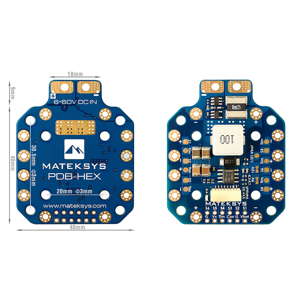 Плата розподілу живлення (PDB) MATEK PDB HEX (PDB-HEX) - фото 2 Плата розподілу живлення (PDB) MATEK PDB HEX (PDB-HEX) - фото 2