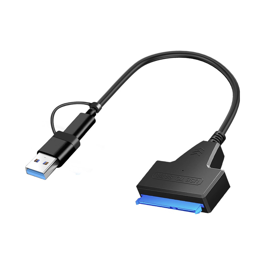 Адаптер USB3.0 Type-A/C HDD 2,5" SATA II/III / SSD Dynamode (DM-AD-SATA-U3) - фото 1