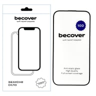 Скло захисне BeCover Apple iPhone 15 Pro Max 10D Black (711332) - фото 1