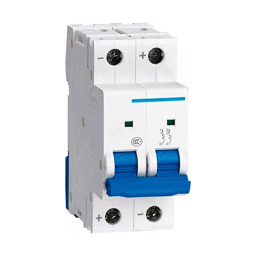 Автоматичний вимикач BEIYI YT-DZ47-63-2P-63A - фото 1